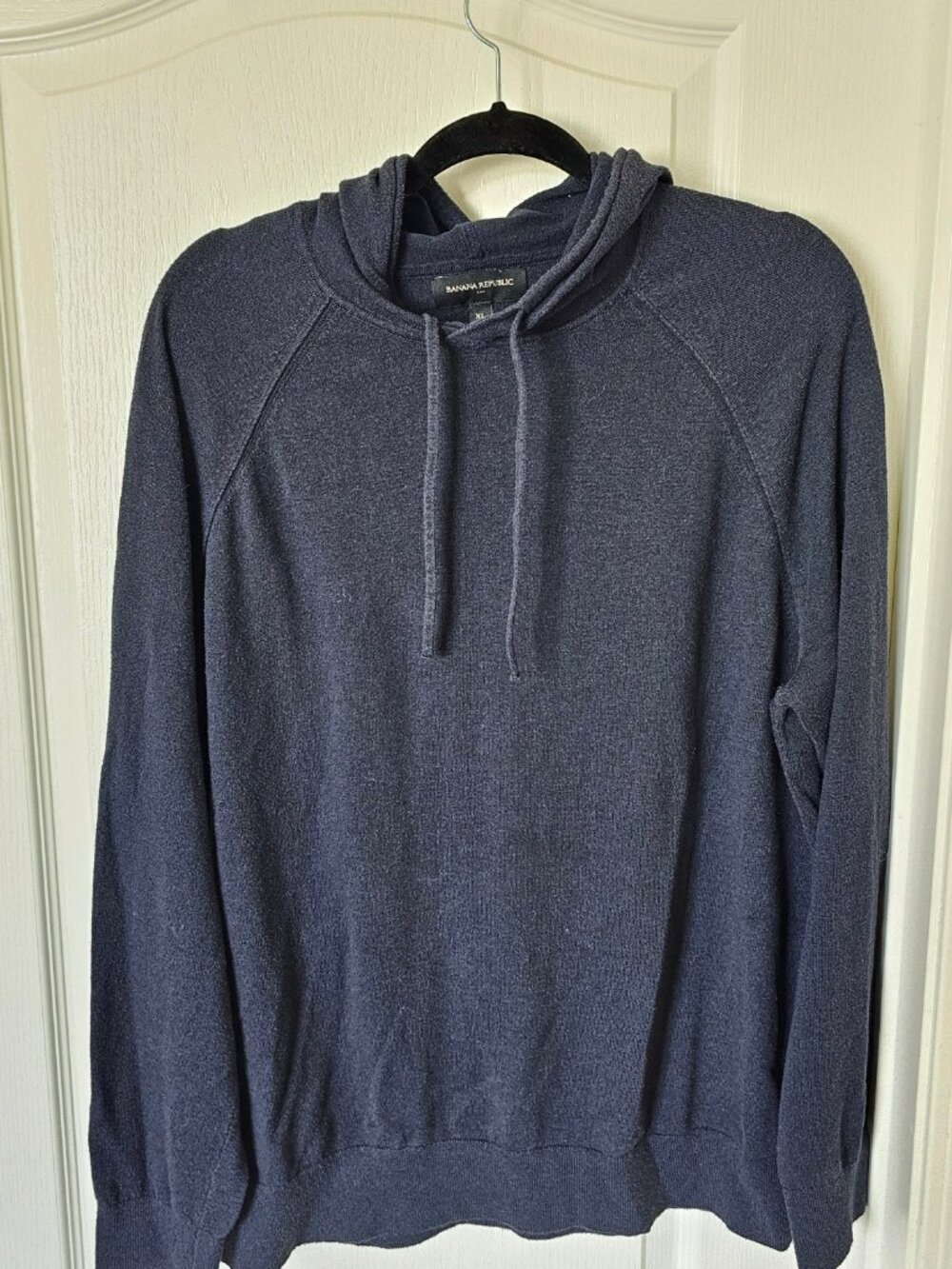 Banana Republic Lightweight Navy Blue Knit Hoodie | Men's Size XL | Gently Used